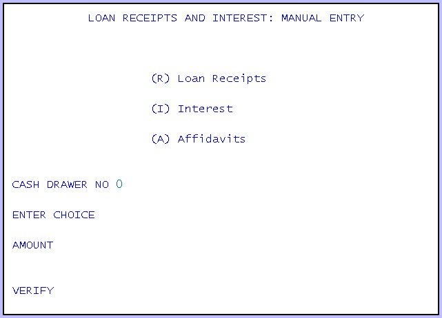 Manual Loan Entry