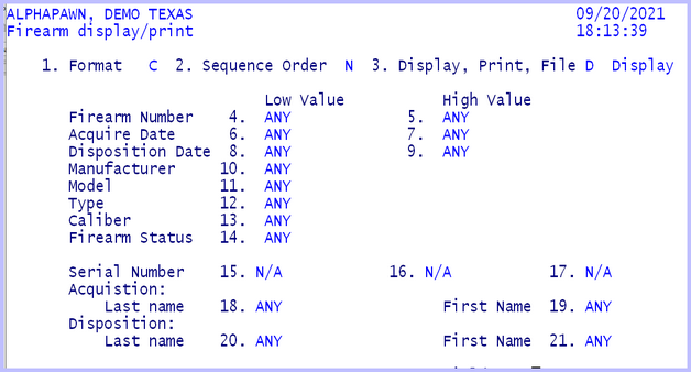 Federal Firearm Display / Print
