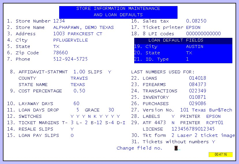 Store Information Maintenance and Loan Defaults